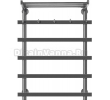 Полотенцесушитель электрический Secado Понтида 1 КСП, R 80x50, графит
