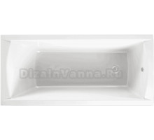 Акриловая ванна МЕТАКАМ Standart 150x70 см, пристенная, белая, на ножках, с экраном