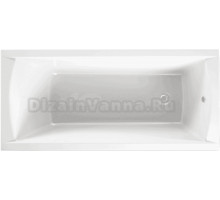 Акриловая ванна МЕТАКАМ Standart 170x70 см, пристенная, белая, на ножках, с экраном