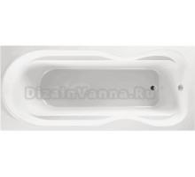 Акриловая ванна МЕТАКАМ Vista 170x75 см, пристенная, белая, с каркасом, с экраном