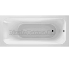 Акриловая ванна МЕТАКАМ Strict 150x70 см, пристенная, белая, с каркасом, с экраном