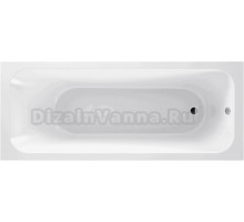 Акриловая ванна МЕТАКАМ Strict 170x70 см, пристенная, белая, с каркасом, с экраном