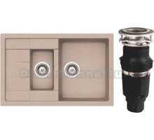 Комплект Мойка Schock Aster 60D Cristalite саббиа + Измельчитель Bone Crusher BC 610-AS