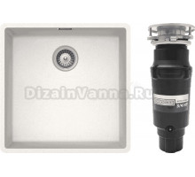 Комплект Мойка Schock Brooklyn 50 Cristalite альпина + Измельчитель Bone Crusher BC 910-SL-Slim Line