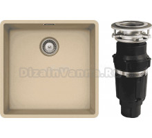 Комплект Мойка Schock Brooklyn 50 Cristalite лунный камень + Измельчитель Bone Crusher BC 610-AS