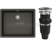 Комплект Мойка Schock Brooklyn 60 Cristalite баварский камень + Измельчитель Bone Crusher BC 610-AS