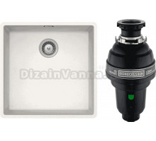 Комплект Мойка Schock Brooklyn 700891U 50 Cristalite альпина + Измельчитель Bone Crusher BC 1000-AS