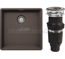 Комплект Мойка Schock Brooklyn 700892U 50 Cristalite мокка + Измельчитель Bone Crusher BC 610-AS