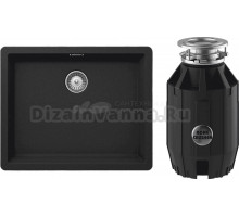 Комплект Мойка Schock Brooklyn 700991U 60 Cristalite оникс + Измельчитель Bone Crusher BC 910-AS