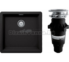 Комплект Мойка Schock Brooklyn 701059U 50 Cristalite неро + Измельчитель Bone Crusher BC 810-SL Slim Line