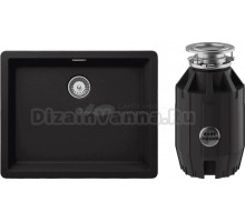 Комплект Мойка Schock Brooklyn 701062U 60 Cristalite неро + Измельчитель Bone Crusher BC 910-AS