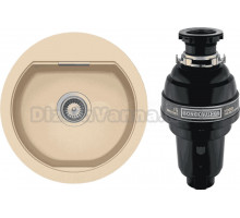 Комплект Мойка Schock Calypso 45 Cristadur аворио + Измельчитель Bone Crusher BC 1000-AS