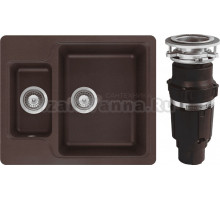 Комплект Мойка Schock Cambridge 60 Cristalite мокка + Измельчитель Bone Crusher BC 610-AS