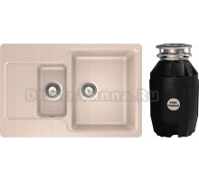 Комплект Мойка Schock Cambridge 60D Cristalite эверест + Измельчитель Bone Crusher BC 810-AS