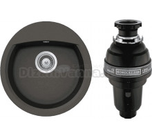 Комплект Мойка Schock Eclipse 45 Cristalite баварский камень + Измельчитель Bone Crusher BC 1000-AS