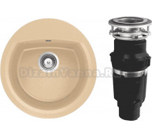 Комплект Мойка Schock Eclipse 45 Cristalite лунный камень + Измельчитель Bone Crusher BC 610-AS