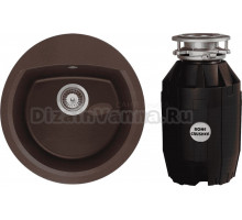 Комплект Мойка Schock Eclipse 45 Cristalite мокка + Измельчитель Bone Crusher BC 810-AS