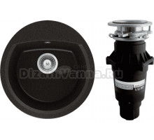 Комплект Мойка Schock Eclipse 45 Cristalite оникс + Измельчитель Bone Crusher BC 810-SL Slim Line