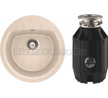 Комплект Мойка Schock Eclipse 45 Cristalite саббиа + Измельчитель Bone Crusher BC 910-AS