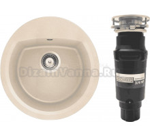 Комплект Мойка Schock Eclipse 45 Cristalite эверест + Измельчитель Bone Crusher BC 910-SL-Slim Line