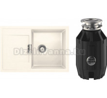 Комплект Мойка Schock Eton 50D Cristadur магнолия + Измельчитель Bone Crusher BC 910-AS