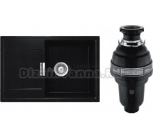 Комплект Мойка Schock Eton 50D Cristadur пуро + Измельчитель Bone Crusher BC 1000-AS