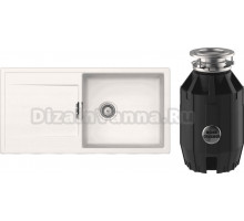 Комплект Мойка Schock Eton 60D Large Cristadur поларис + Измельчитель Bone Crusher BC 910-AS