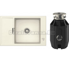 Комплект Мойка Schock Eton 60D Small Cristadur магнолия + Измельчитель Bone Crusher BC 910-AS