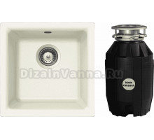 Комплект Мойка Schock Euro 40 (N-100) Cristalite альпина + Измельчитель Bone Crusher BC 810-AS