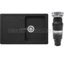 Комплект Мойка Schock Formhaus 45 D Cristalite оникс + Измельчитель Bone Crusher BC 910-SL-Slim Line