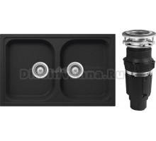 Комплект Мойка Schock Formhaus 80 Cristalite оникс + Измельчитель Bone Crusher BC 610-AS