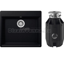 Комплект Мойка Schock Galaxy 60 (N-100) Cristadur пуро + Измельчитель Bone Crusher BC 910-AS