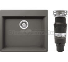 Комплект Мойка Schock Galaxy 60 (N-100) Cristadur серебристый камень + Измельчитель Bone Crusher BC 910-SL-Slim Line