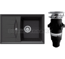 Комплект Мойка Schock Genius 45D Small (D-100S) Cristalite оникс + Измельчитель Bone Crusher BC 810-SL Slim Line