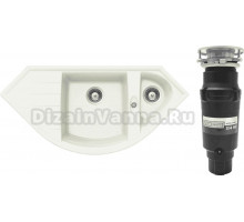 Комплект Мойка Schock Genius 90C (C-150) Cristalite альпина + Измельчитель Bone Crusher BC 910-SL-Slim Line