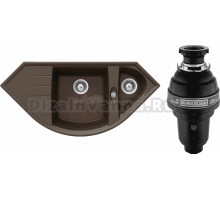 Комплект Мойка Schock Genius 90C (C-150) Cristalite мокка + Измельчитель Bone Crusher BC 1000-AS