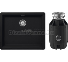 Комплект Мойка Schock Greenwich 60 Cristadur пуро + Измельчитель Bone Crusher BC 910-AS