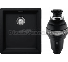 Комплект Мойка Schock Greenwich 700895 45 Cristadur пуро + Измельчитель Bone Crusher BC 1000-AS