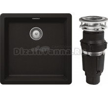 Комплект Мойка Schock Greenwich 700909F 50 Cristadur пуро + Измельчитель Bone Crusher BC 610-AS