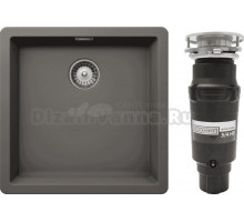 Комплект Мойка Schock Greenwich 700976U 50 Cristadur серебристый камень + Измельчитель Bone Crusher BC 910-SL-Slim Line