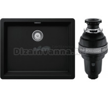 Комплект Мойка Schock Greenwich 701037F 60 Cristadur пуро + Измельчитель Bone Crusher BC 1000-AS