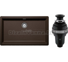 Комплект Мойка Schock Greenwich 80 Cristadur бронза + Измельчитель Bone Crusher BC 1000-AS