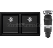 Комплект Мойка Schock Greenwich 80-2 Cristadur магма + Измельчитель Bone Crusher BC 910-SL-Slim Line