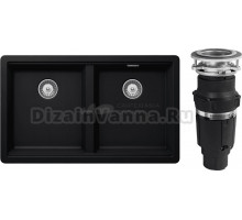 Комплект Мойка Schock Greenwich 80-2 Cristadur пуро + Измельчитель Bone Crusher BC 610-AS