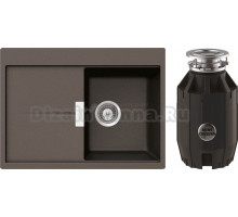 Комплект Мойка Schock Horizont 40D Small (D-100S) Cristadur бронза + Измельчитель Bone Crusher BC 910-AS