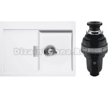 Комплект Мойка Schock Horizont 40D Small (D-100S) Cristadur поларис + Измельчитель Bone Crusher BC 1000-AS