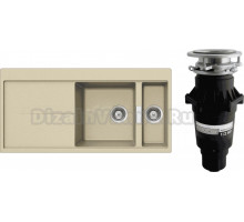 Комплект Мойка Schock Horizont 60D (D-150) Cristadur аворио + Измельчитель Bone Crusher BC 810-SL Slim Line