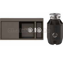 Комплект Мойка Schock Horizont 60D (D-150) Cristadur бронза + Измельчитель Bone Crusher BC 910-AS