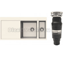 Комплект Мойка Schock Horizont 60D (D-150) Cristadur магнолия + Измельчитель Bone Crusher BC 910-SL-Slim Line