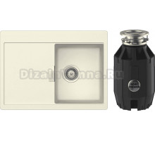 Комплект Мойка Schock Horizont 700834F 40D Small Cristadur магнолия, интегрированная + Измельчитель Bone Crusher BC 910-AS